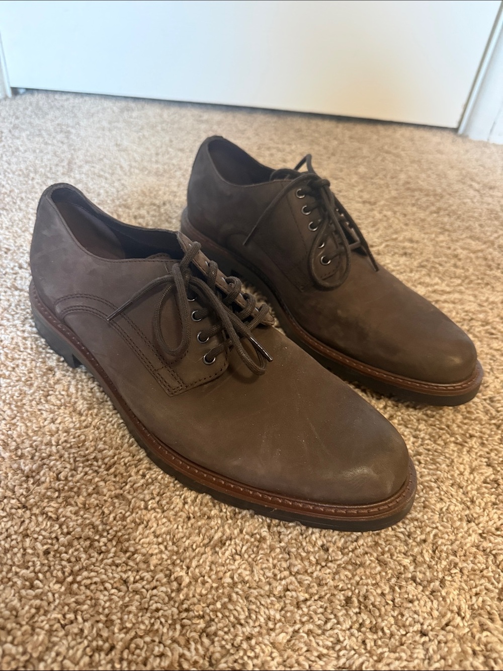 Cole Haan Men's Brown Leather Lace-Up Dress Shoes